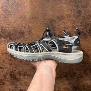 Keen Whisper Water Shoes Womens 10 Black Gray Sandals  Waterproof Shoes